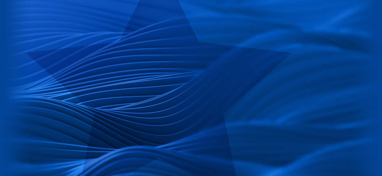 Blue star patterned background.